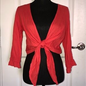 Phool Vintage 3/4 sleeve Front Knot Top Size Small 100% Cotton